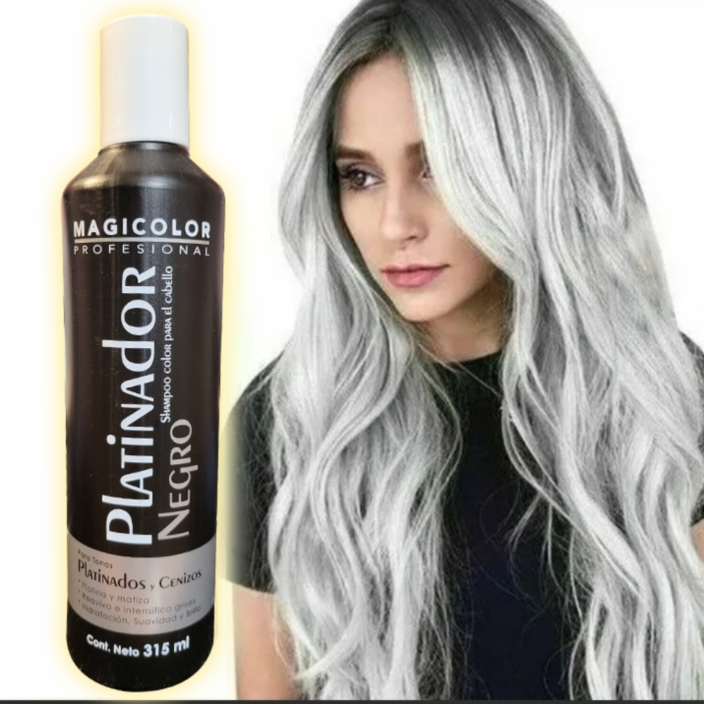 X1 MAGICOLOR PLATINUM GRAY BLONDE BLEACHED HAIR MAINTAINING PURPLE SHAMPOO 10.7